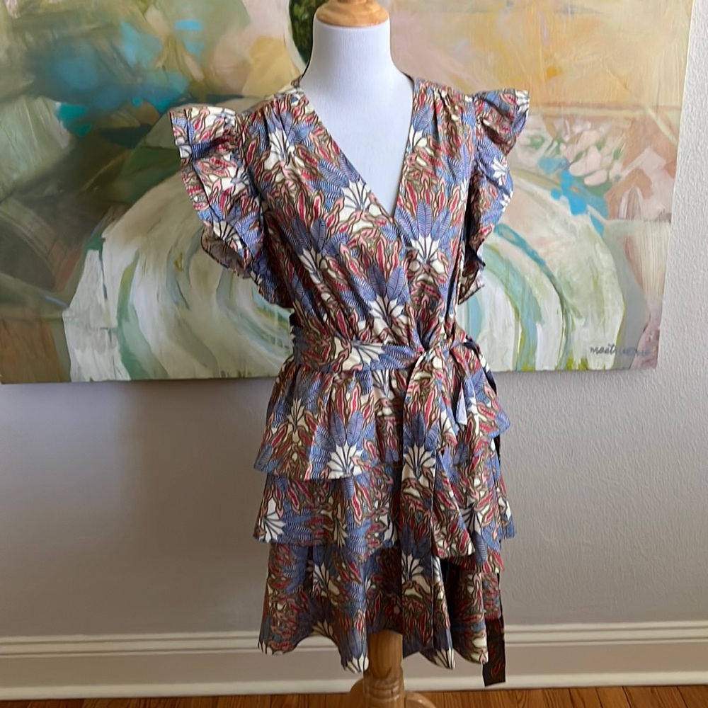 MARIE OLIVER fiona dress in pacific palm size small